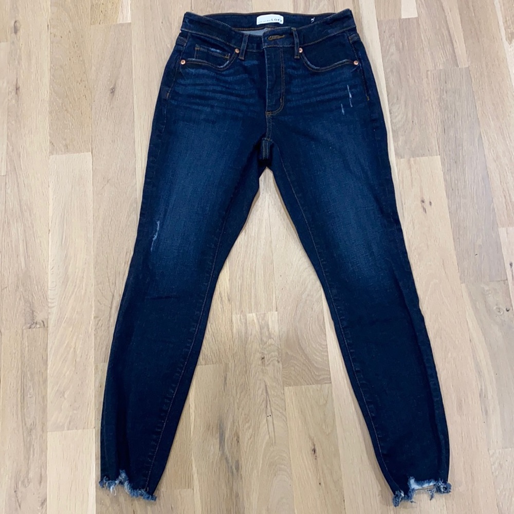 Loft Curvy Skinny Ripped Jeans